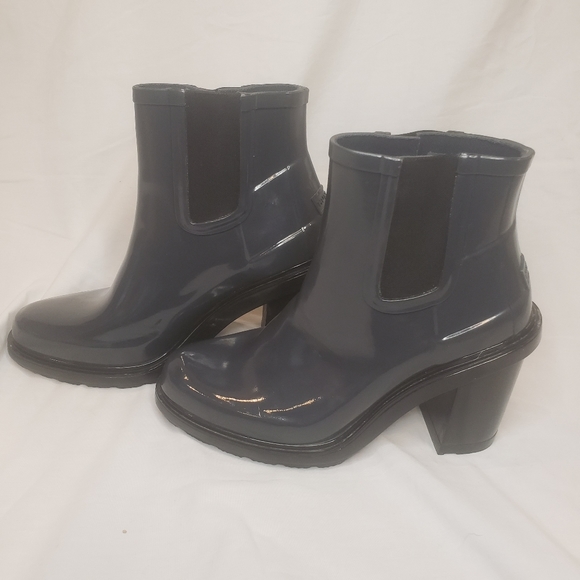 Hunter Block Heel Chelsea Boot Gray Size 7 - Picture 3 of 6
